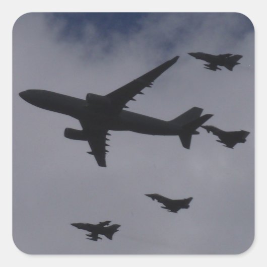Voyager en Typhoons Vierkante Sticker (Voorkant)