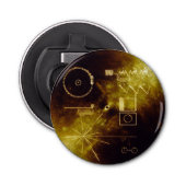Voyager Golden Record Button Flesopener (Voorkant)
