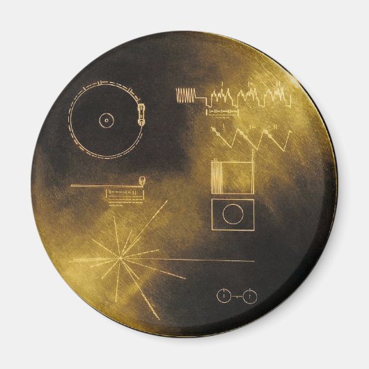 Voyager Golden Record Magneet (Voorkant)