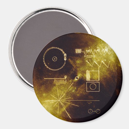 Voyager Golden Record Magneet (Voorkant / Achterkant)