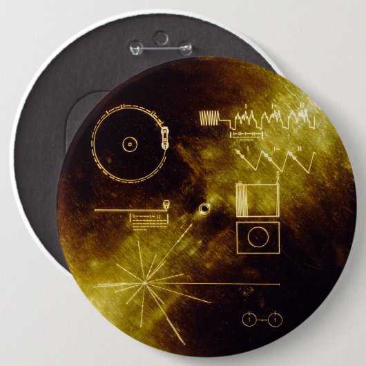Voyager Golden Record Ronde Button 6,0 Cm (Voorkant /achterkant)