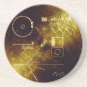 Voyager Golden Record Zandsteen Onderzetter (Voorkant)