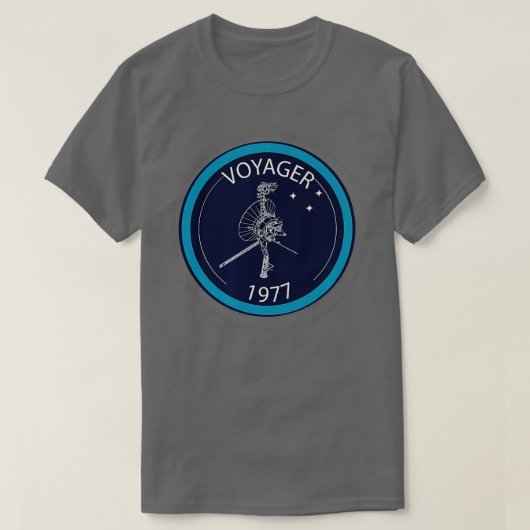 Voyager Satellietsonde 1977 Ruimtevaart T-shirt (Design voorkant)