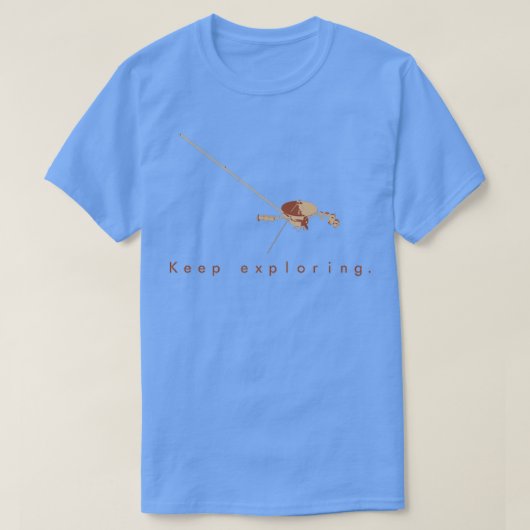 Voyager sonde blijft gestileerde tekening verkenne t-shirt (Design voorkant)