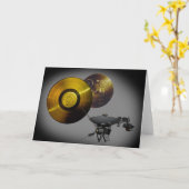 Voyager Spacecraft en Golden Record Kaart (Gele Bloem)