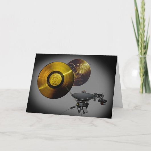 Voyager Spacecraft en Golden Record Kaart (Voorkant)