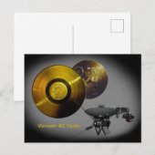Voyager Spacecraft en Golden Record op 40 Briefkaart (Voorkant / Achterkant)
