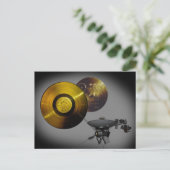 Voyager Spacecraft Golden Record en Hoesje Briefkaart (Staand voorkant)