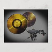 Voyager Spacecraft Golden Record en Hoesje Briefkaart (Voorkant)
