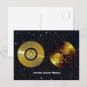 Voyager Spacecraft Golden Record en Hoesje Briefkaart (Voorkant / Achterkant)