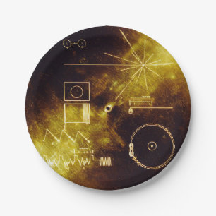 Voyager Spacecraft Golden Record Hoesje Papieren Bordje