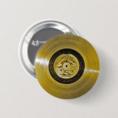 Voyager Spacecraft Golden Record Ronde Button 5,7 Cm (Voorkant /achterkant)