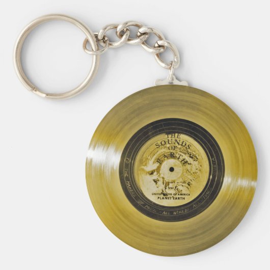 Voyager Spacecraft Golden Record Sleutelhanger (Voorkant)