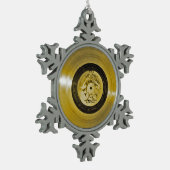 Voyager Spacecraft Golden Record Tin Sneeuwvlok Ornament (Links)