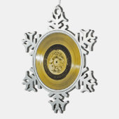 Voyager Spacecraft Golden Record Tin Sneeuwvlok Ornament (Rechts)
