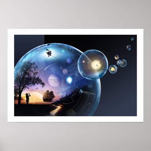 Voyager Spacecraft - Humanity's Farthest Reis Poster (Voorkant)