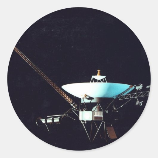 VOYAGER SPACECRAFT RONDE STICKER (Voorkant)