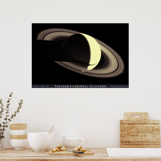 Voyager's Farewell naar Saturnus Poster (Keuken)