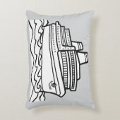 Voyager's Pride Pillow - Tijdloze Ocean Liner Art Accent Kussen (Voorkant(Verticaal))