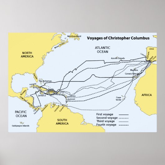 Voyages of Christoffel Columbus Poster (Voorkant)