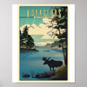 Voyageurs Nationaal Park Litho Kunstwerk Poster