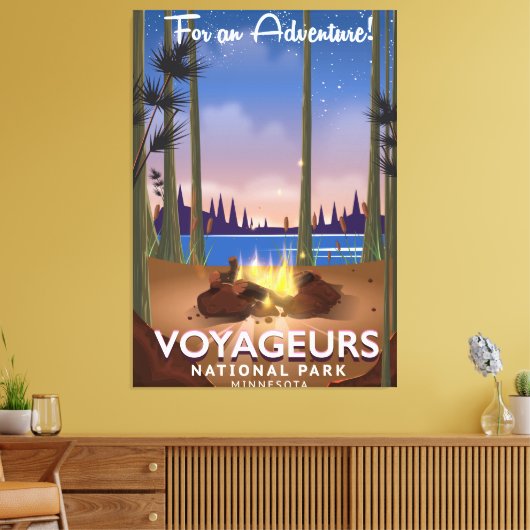 Voyageurs Nationaal Park Minnesota Canvas Afdruk (Insitu (Woonkamer))