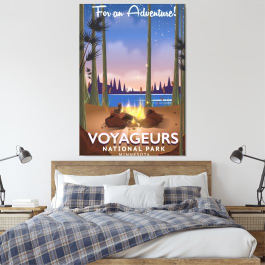 Voyageurs Nationaal Park Minnesota Canvas Afdruk (Insitu (Slaapkamer))