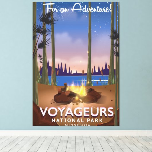 Voyageurs Nationaal Park Minnesota Canvas Afdruk (Insitu (Houten vloer))