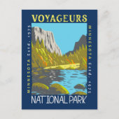 Voyageurs Nationaal Park Minnesota Retro in nood Briefkaart (Voorkant)