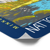 Voyageurs Nationaal Park Minnesota Retro in nood Poster (Hoek)