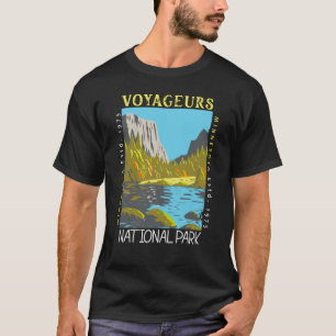 Voyageurs Nationaal Park Minnesota Retro in nood T-shirt