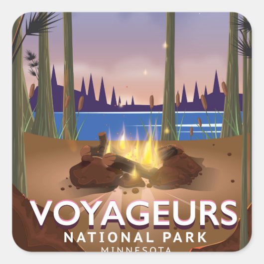 Voyageurs Nationaal Park Minnesota Vierkante Sticker (Voorkant)