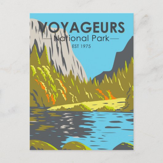 Voyageurs Nationaal Park Minnesota Vintage Briefkaart (Voorkant)