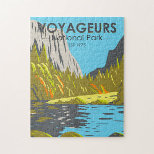 Voyageurs Nationaal Park Minnesota Vintage Legpuzzel