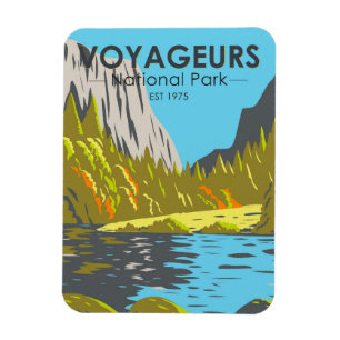 Voyageurs Nationaal Park Minnesota Vintage Magneet