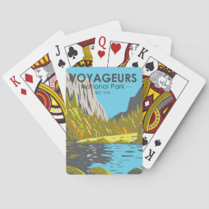 Voyageurs Nationaal Park Minnesota Vintage Pokerkaarten