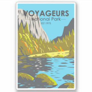 Voyageurs Nationaal Park Minnesota Vintage Sticker