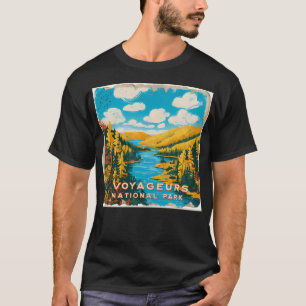 Voyageurs National Park Briefkaart Vintage Retro T T-shirt