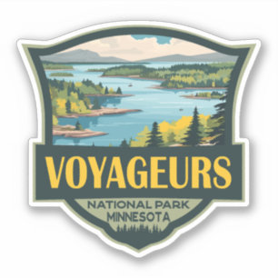 Voyageurs National Park Illustratie Retro Badge Sticker