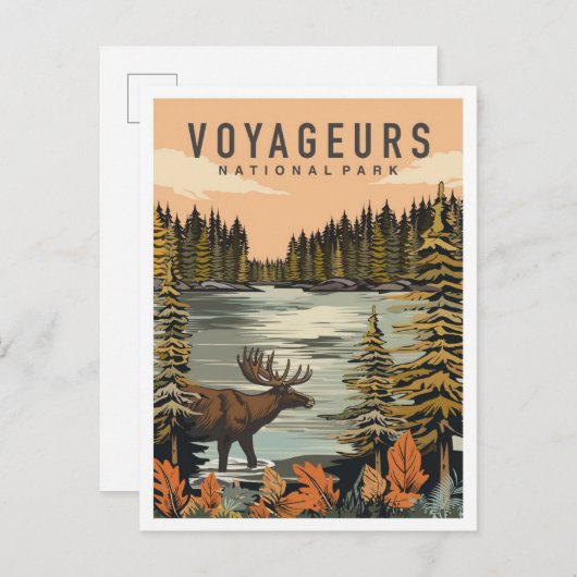 Voyageurs National Park Minnesota Travel Briefkaart (Voorkant / Achterkant)