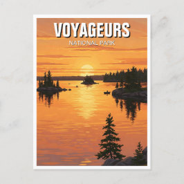 Voyageurs National Park Minnesota Travel zonsonder Briefkaart