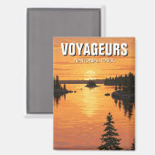 Voyageurs National Park Minnesota Travel zonsonder Magneet (Voorkant / Achterkant)