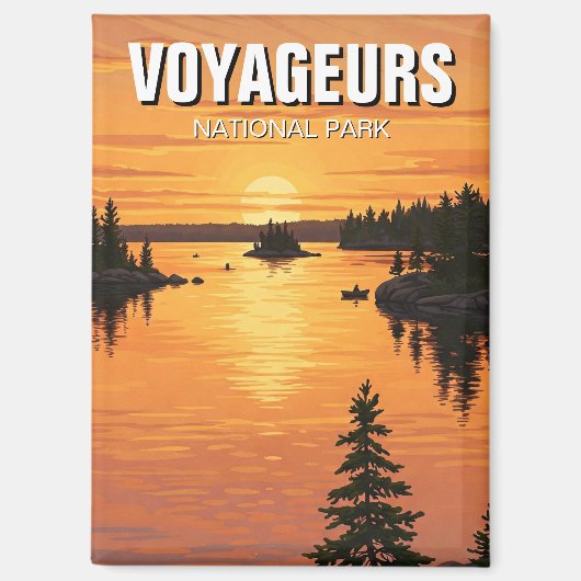 Voyageurs National Park Minnesota Travel zonsonder Magneet (Voorkant)