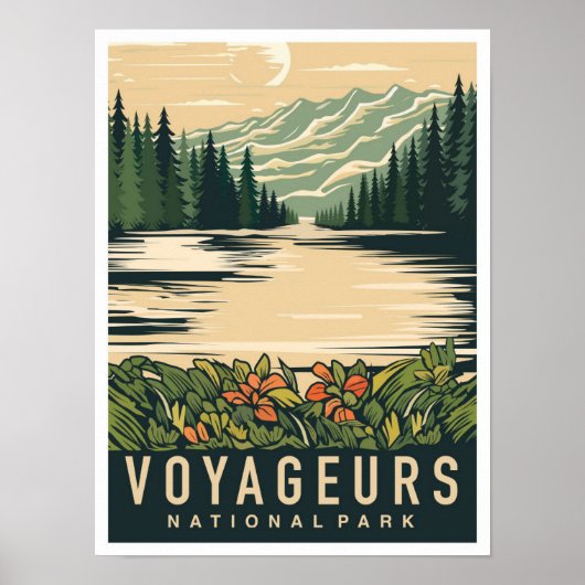 Voyageurs National Park Minnesota USA Travel Poster (Voorkant)