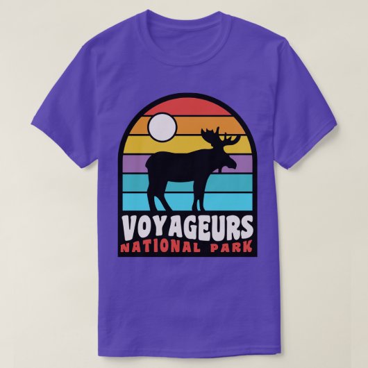 Voyageurs National Park Moose Minnesota Badge T-shirt (Design voorkant)