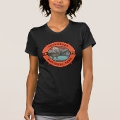 Voyageurs National Park Moose Retro Compass Emblee T-shirt (Voorkant)
