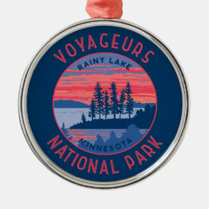 Voyageurs National Park Rainy Lake Art in nood Metalen Ornament