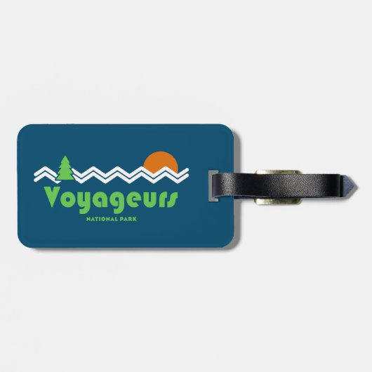 Voyageurs National Park Retro Bagagelabel (Achterkant horizontaal)