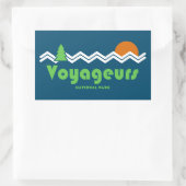Voyageurs National Park Retro Rechthoekige Sticker (Tas)