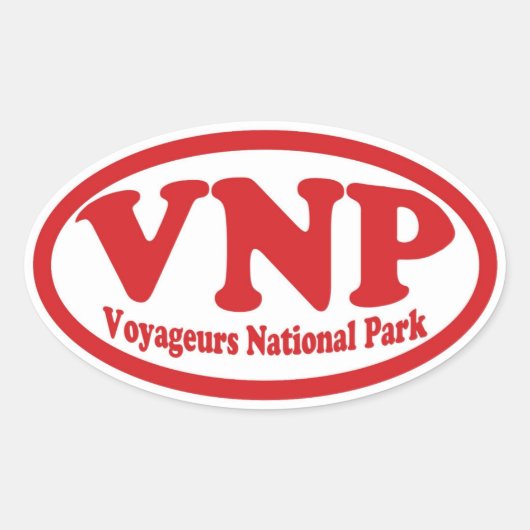 Voyageurs National Park rode ovale sticker (Voorkant)